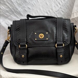 Marc Jacobs Black messengers Bag with Gold Accents